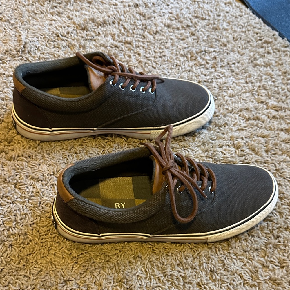 Sperry Men's Casual Canvas Lace-Up Sneakers - Brown - Picture 2 of 5